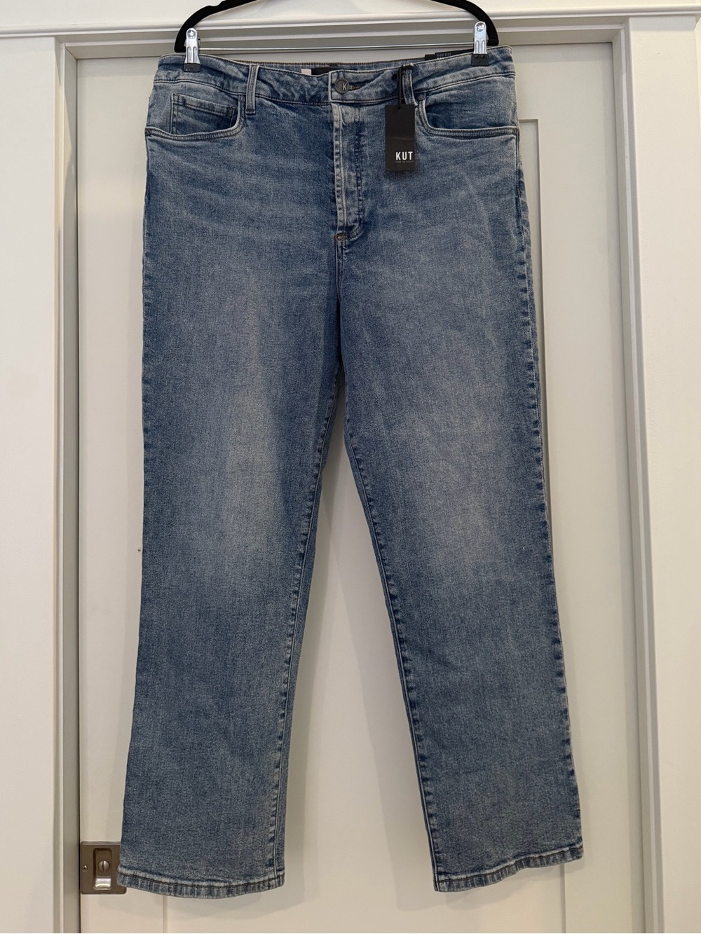 KUT High Rise Rosa Ankle Vintage Straight Denim